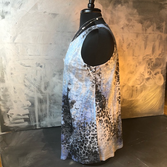 Cheetah / Leopard graphic print burnout tank - Picture 2 of 6